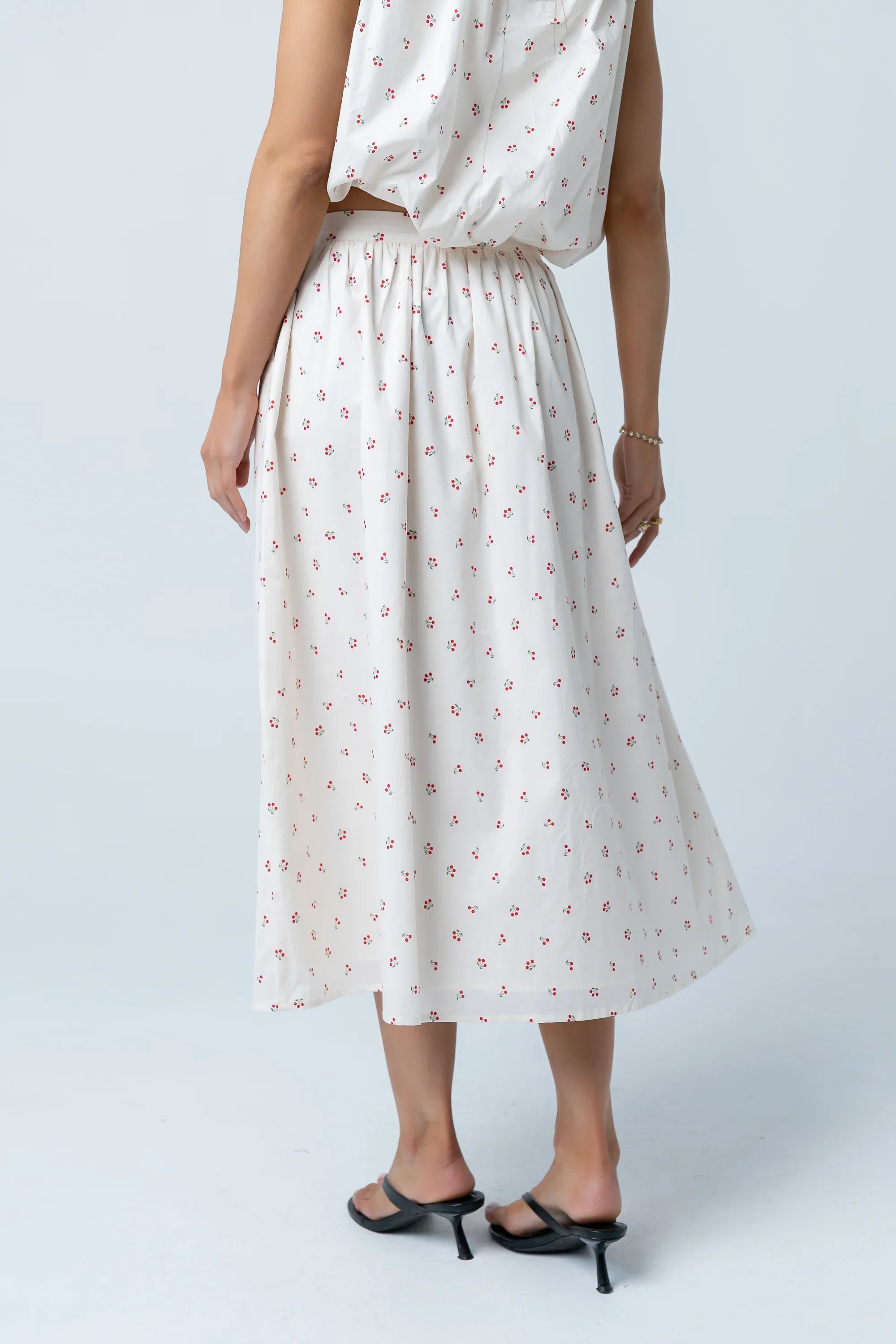 Tyla Cherry Midi Skirt