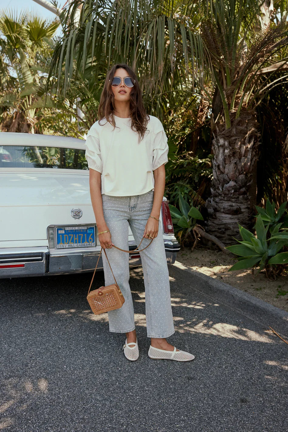 Hailey Polka Dot Straight Leg Jeans FINAL SALE