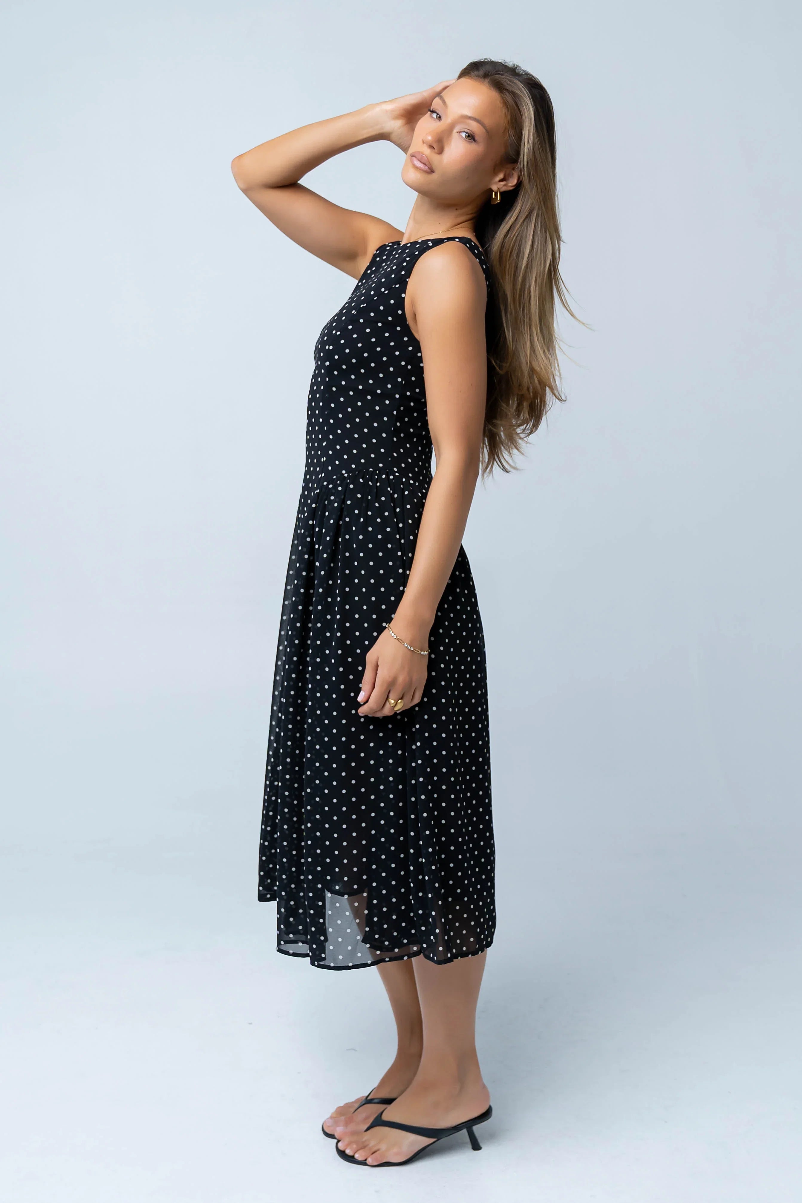 Liora Polka Dot Midi Dress