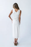 Hailey Lace Trim Maxi Dress in Ivory
