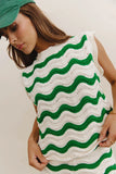 Elenor Knit Top in Green FINAL SALE