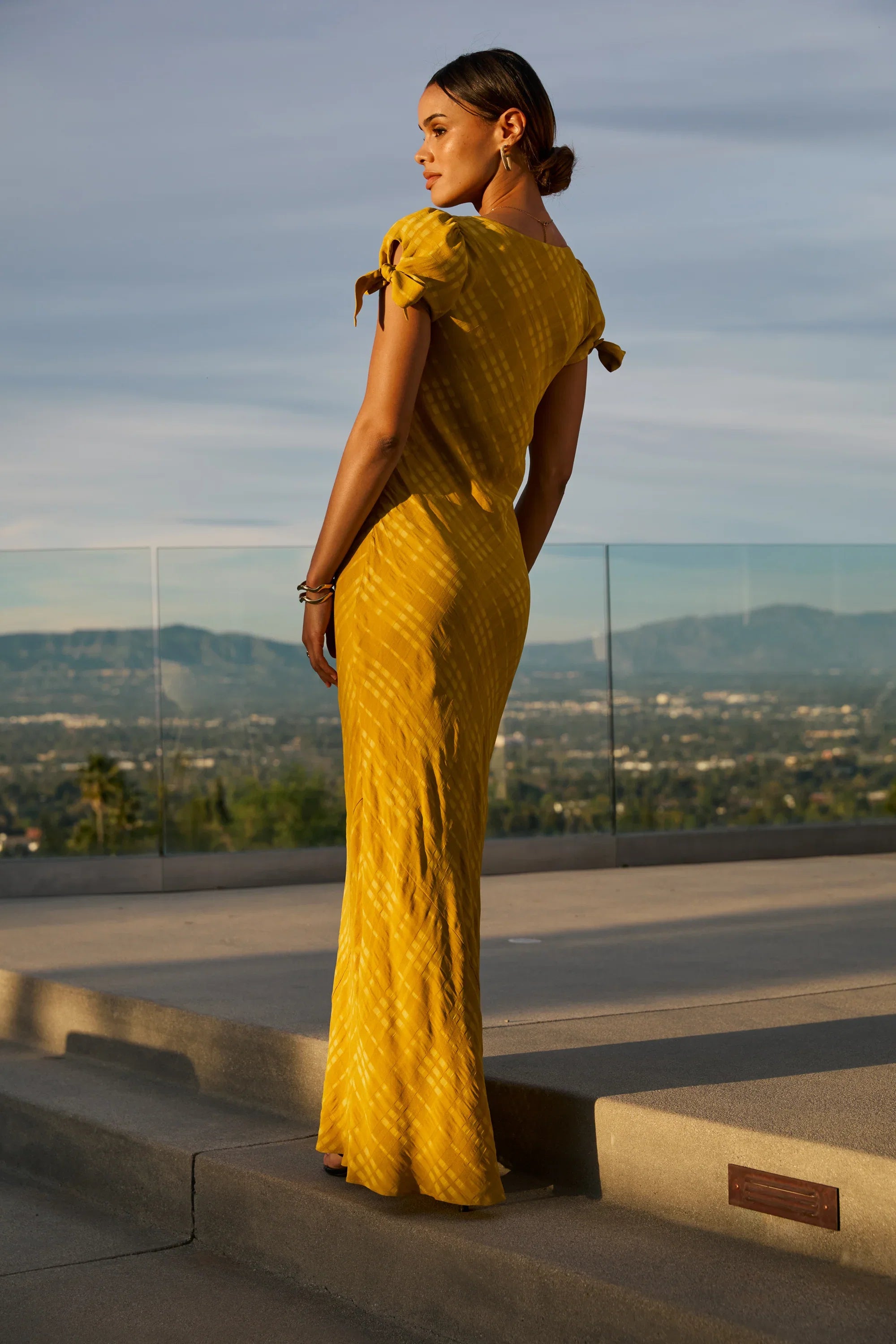 Kimmie Maxi Dress in Chartreuse