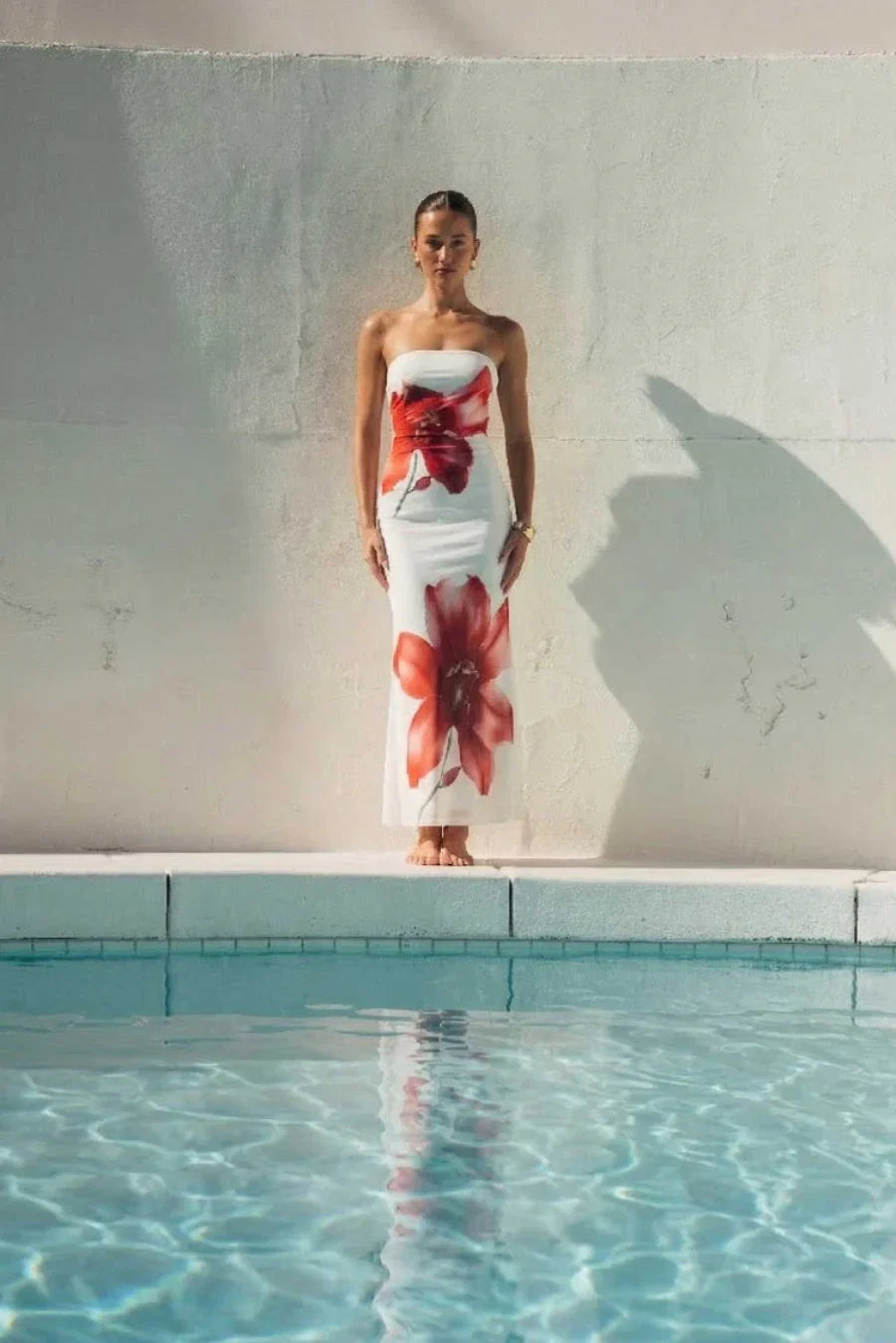Aura Floral Mesh Maxi Dress