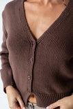 Marlie Knit Cardigan in Brown
