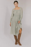 Finnian Midi Dress in Sage FINAL SALE