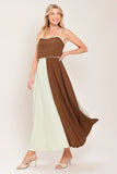 SIENNA FORM COLOR BLOCK MIDI DRESS