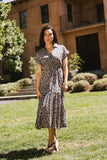 Ayda Leopard Midi Dress FINAL SALE