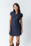 Lockie Pinstripe Mini Dress in Navy