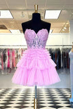 Ivy A Line Sweetheart Homecoming Dress with Ruffles