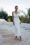 Del Rey Lace Satin Maxi Dress