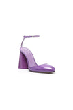 Green Ankle Strap Block Heel Sandals