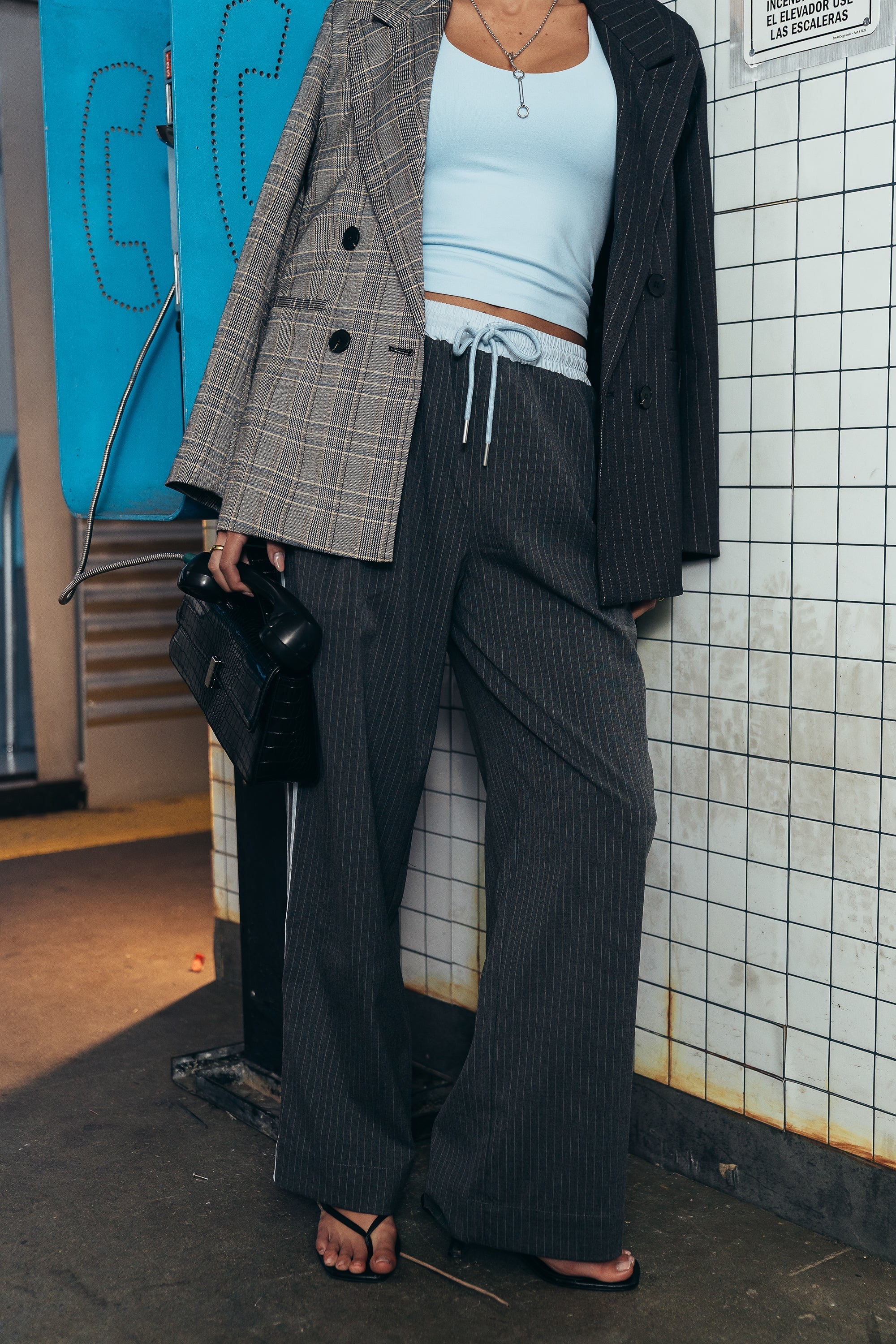 Connor Contrast Wide Leg Pants