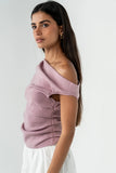 Susanna Asymmetrical Top in Mauve
