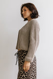Katie Knit Cardigan in Tan FINAL SALE