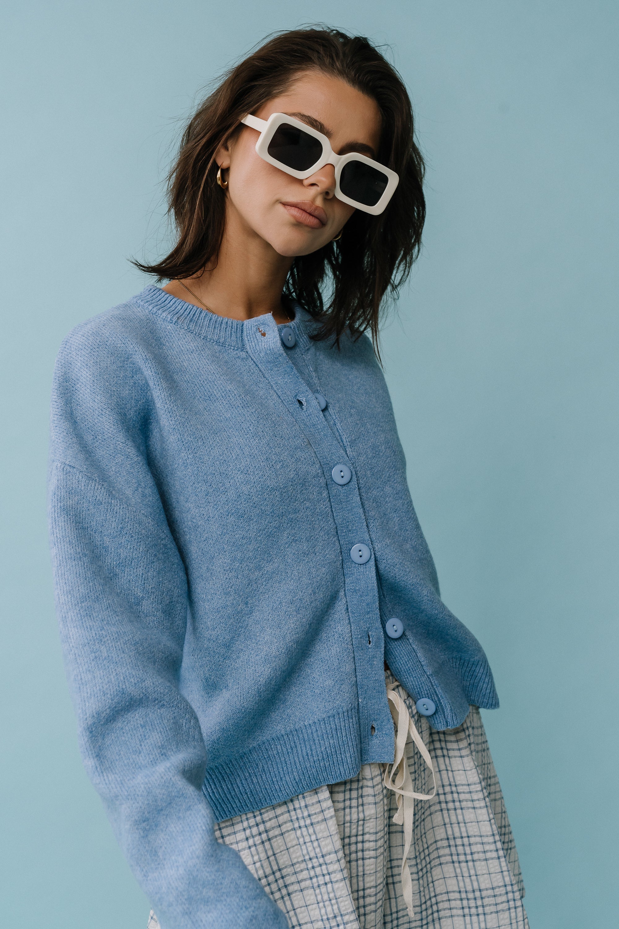 Valeria Oversized Sweater in Light Blue