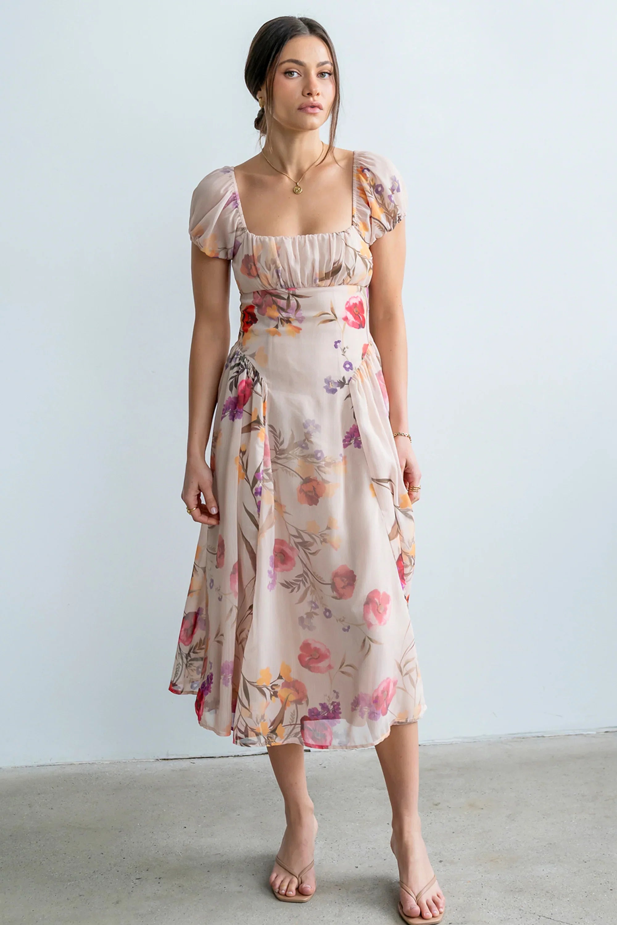 Carly Floral Midi Dress
