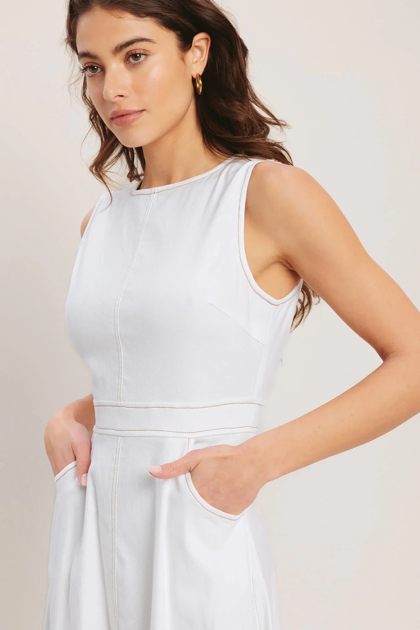 CLOUDLIGHT SUMMER WHITE MIDI DRESS