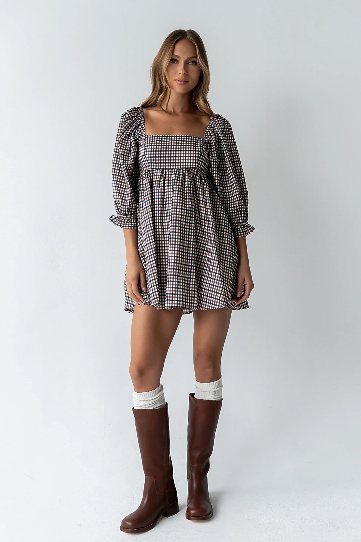 Wren Gingham Mini Dress