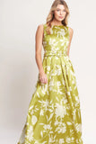 LIME FLORAL MAXI DRESS FINAL SALE
