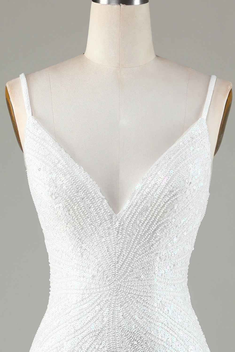 Sparkly White Bodycon Lace Up Back Beaded Short Homecoming Dress with Tassel