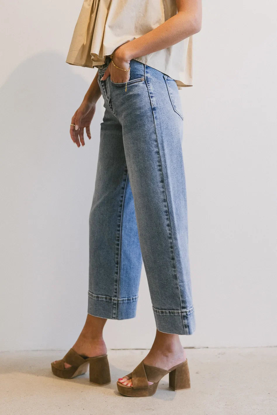 Torry Cropped Wide Leg Jeans FINAL SALE