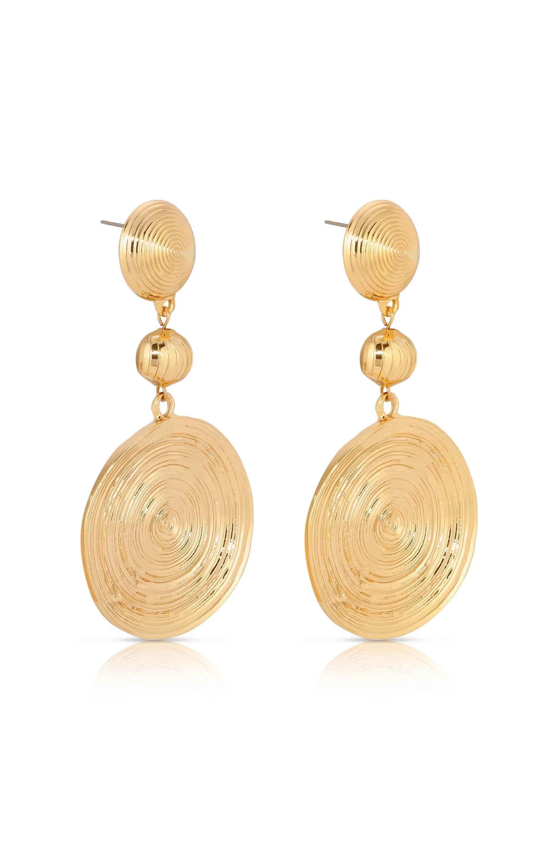 Swirl Pendant Dangle Earrings