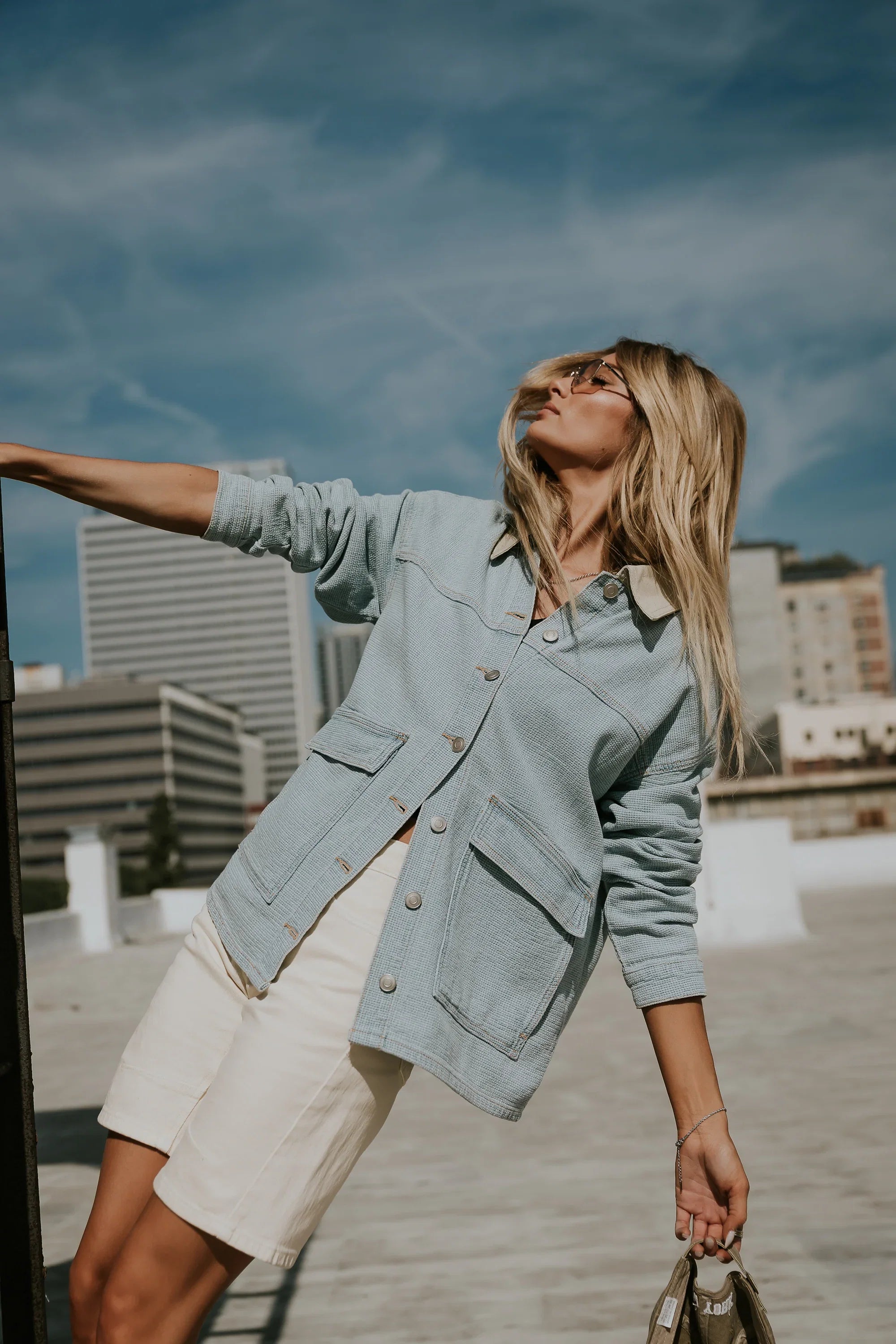 Brayden Textured Denim Jacket