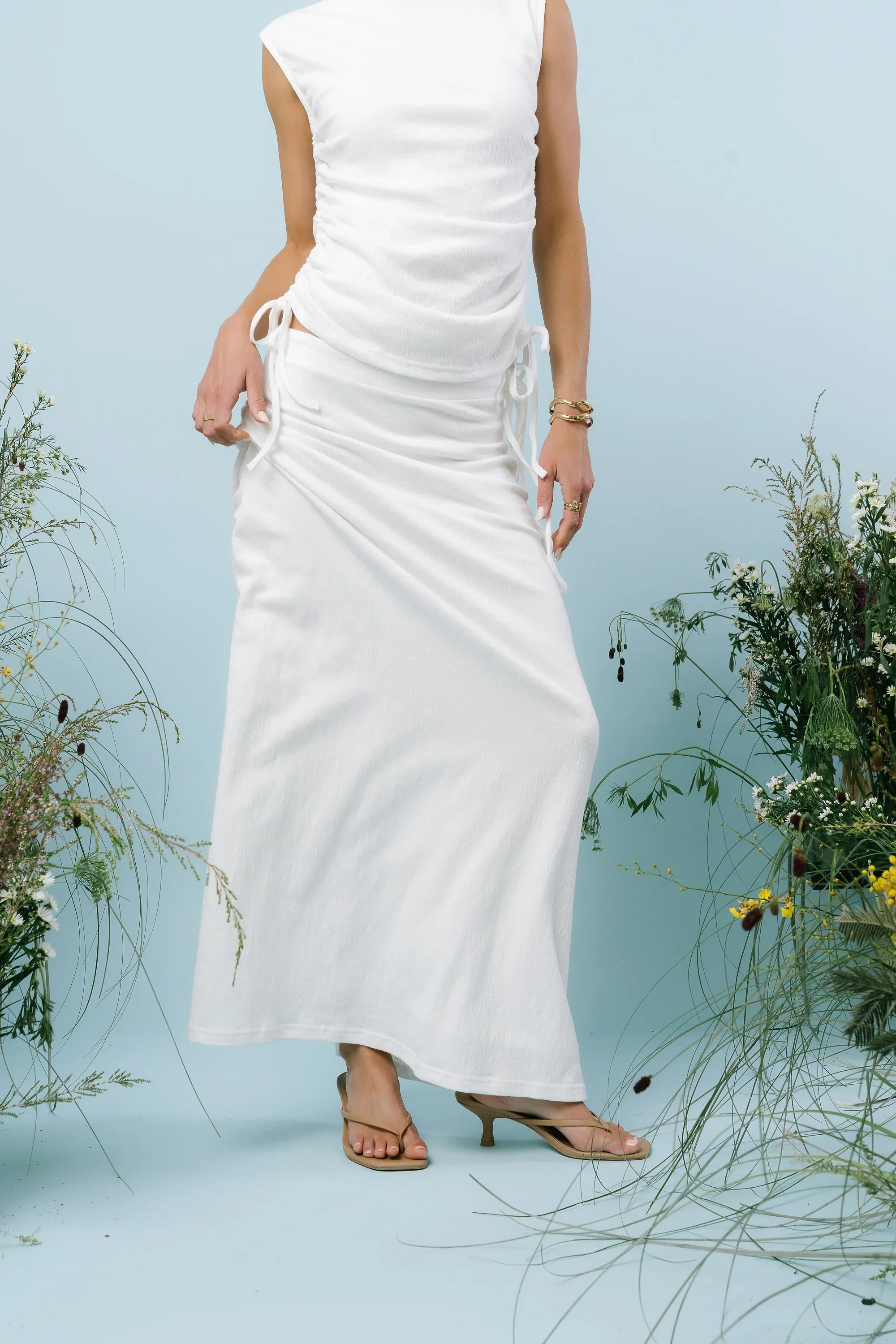 Freda Maxi Skirt in White