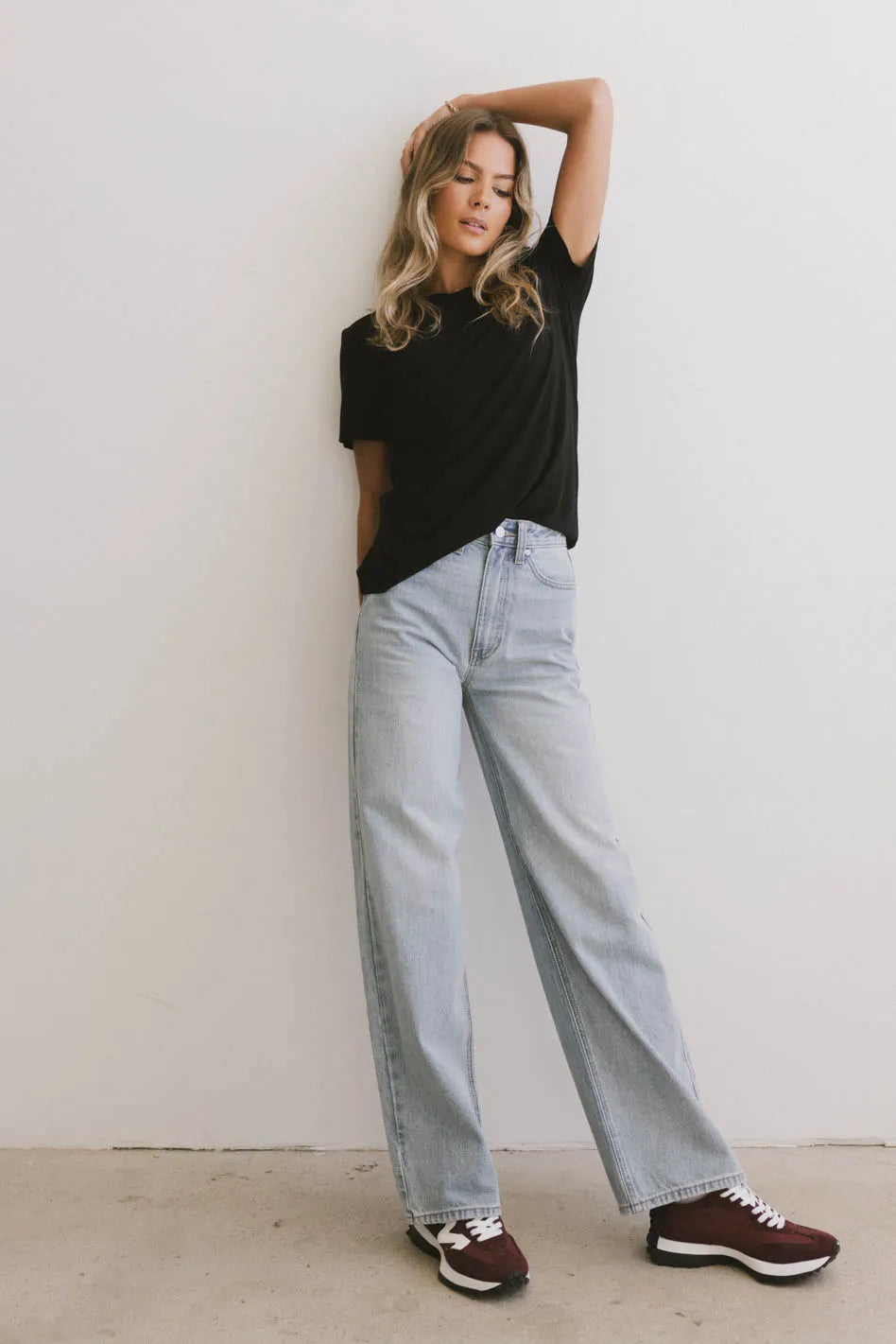 Emiliano Wide Leg Jeans in Light Wash FINAL SALE