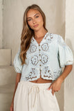 Lennon Floral Embroidered Blouse FINAL SALE