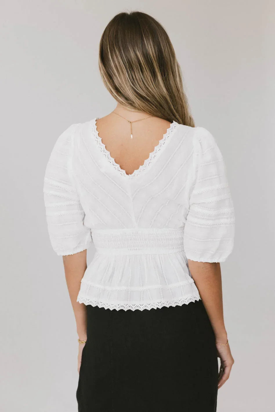 Nika Lace Ruffle Blouse FINAL SALE