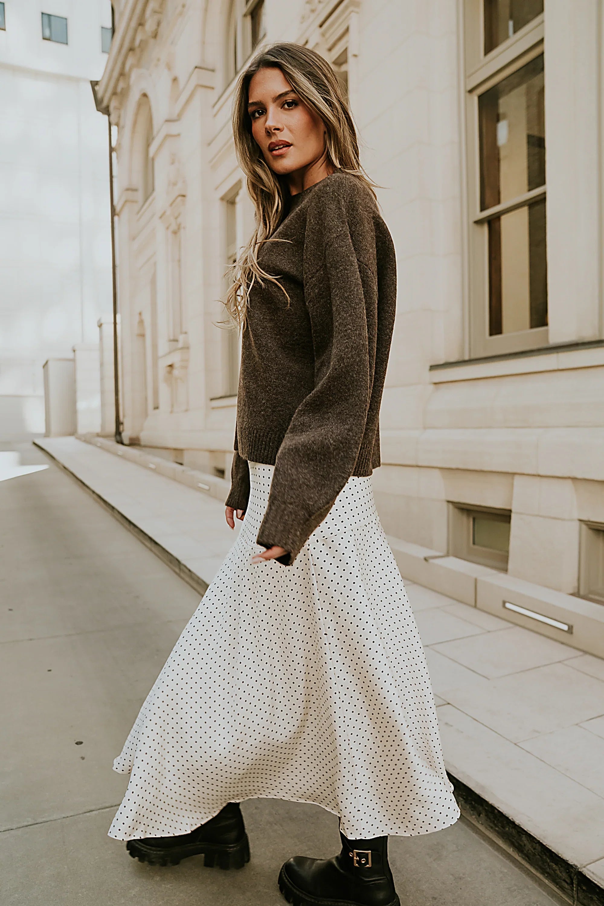 Josey Oversized Sweater in Brown FINAL SALE