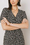 Malik Floral Midi Dress in Black FINAL SALE