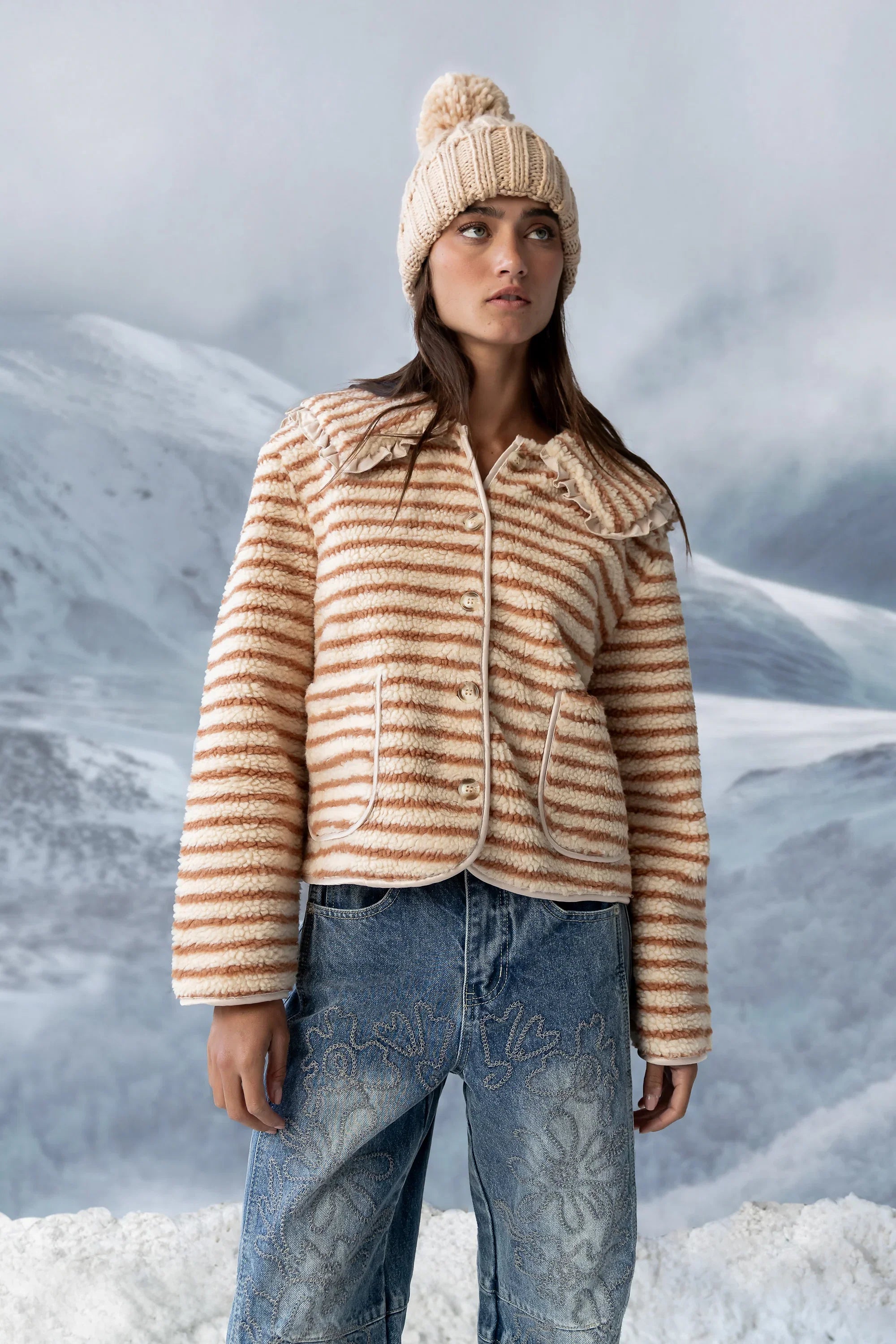 Manny Striped Sherpa Jacket FINAL SALE