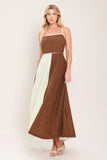 SIENNA FORM COLOR BLOCK MIDI DRESS
