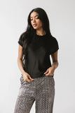 Marvin Satin Blouse in Black
