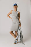 Daphne Midi Dress in Heather Grey FINAL SALE