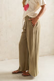 Nico Wide Leg Pants in Olive FINAL SALE