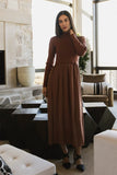 Zeda Midi Dress in Rust FINAL SALE