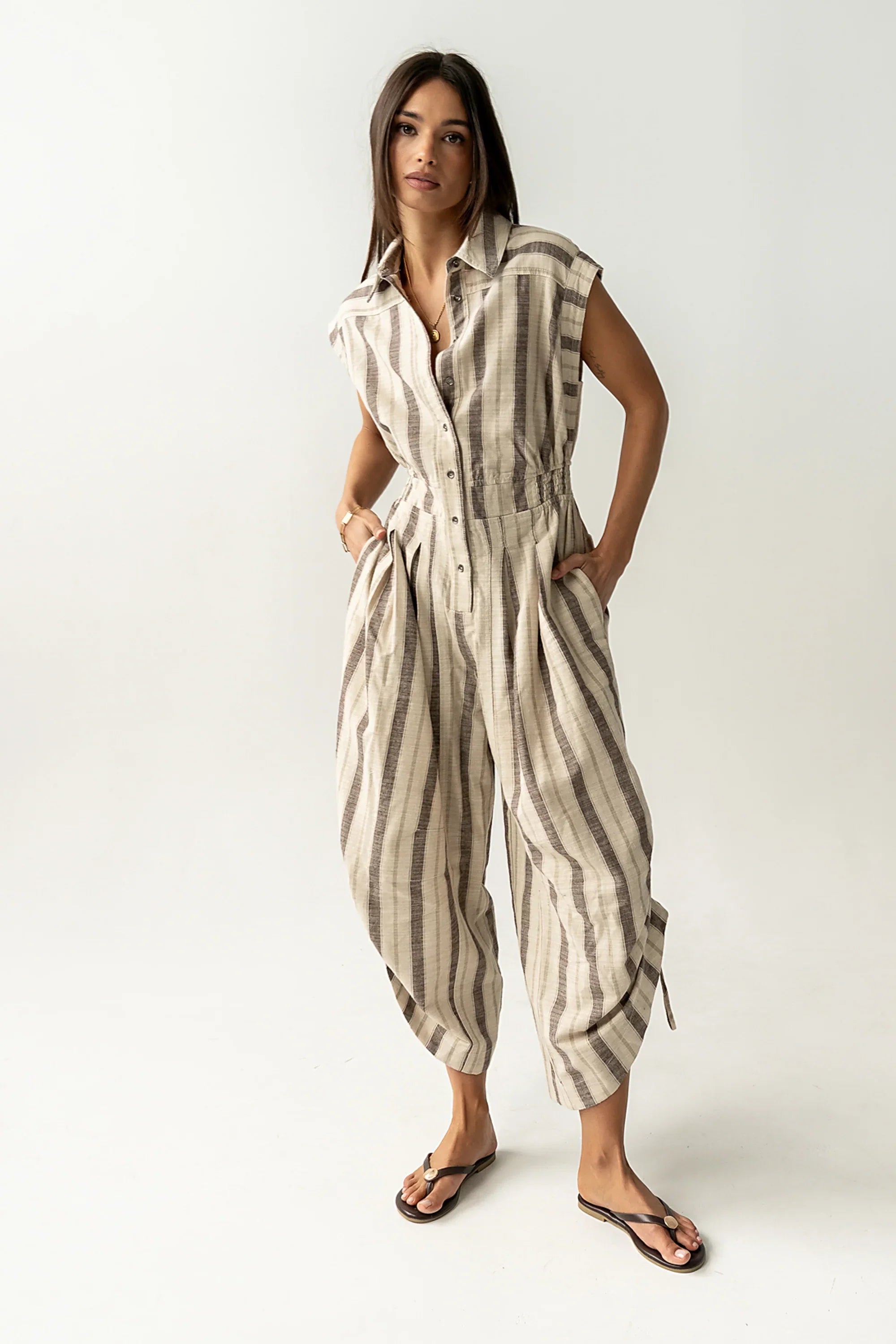 Maggie Striped Parachute Jumpsuit