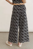 Perrie Floral Wide Leg Pants in Black FINAL SALE