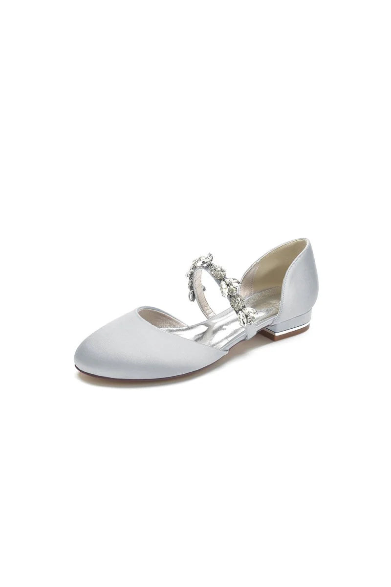 Flats with Rhinestone embellished Strap Party