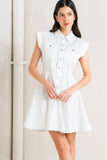 CONFIDENTLY YOURS WHITE MINI DRESS