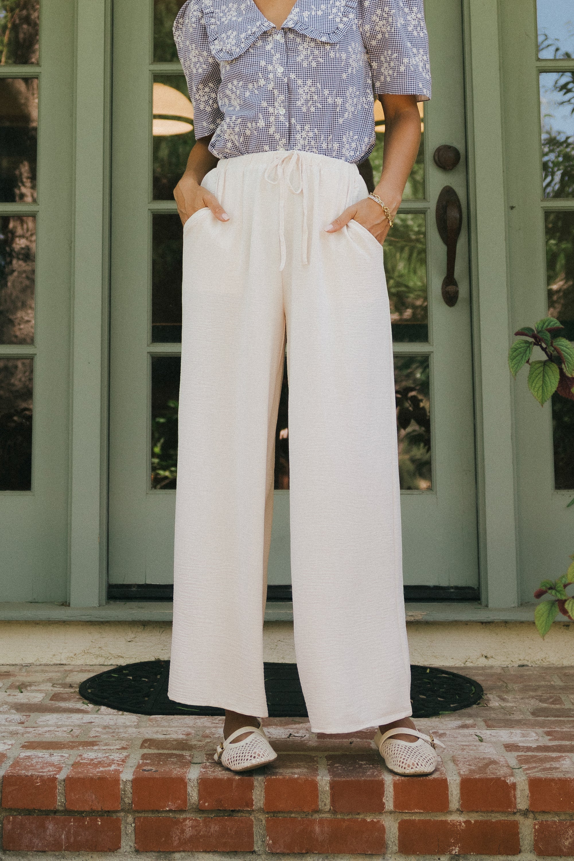 Salma Wide Leg Pants in Oatmeal