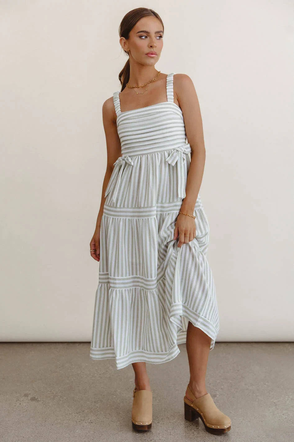 Caroline Striped Midi Dress FINAL SALE