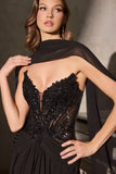 Neve Gown A Line Formal Dress With Scarf