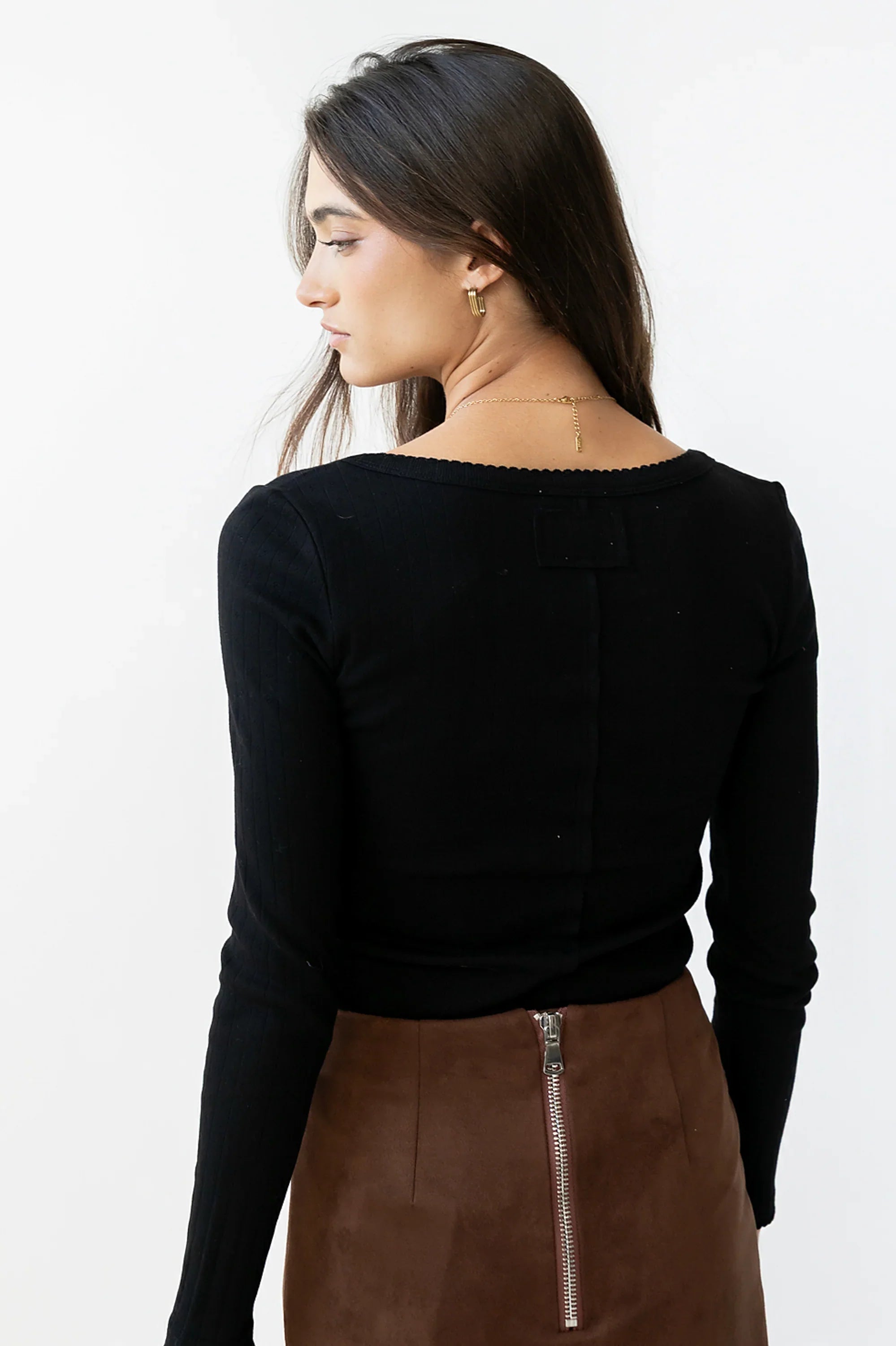 Pura Knit Top in Black