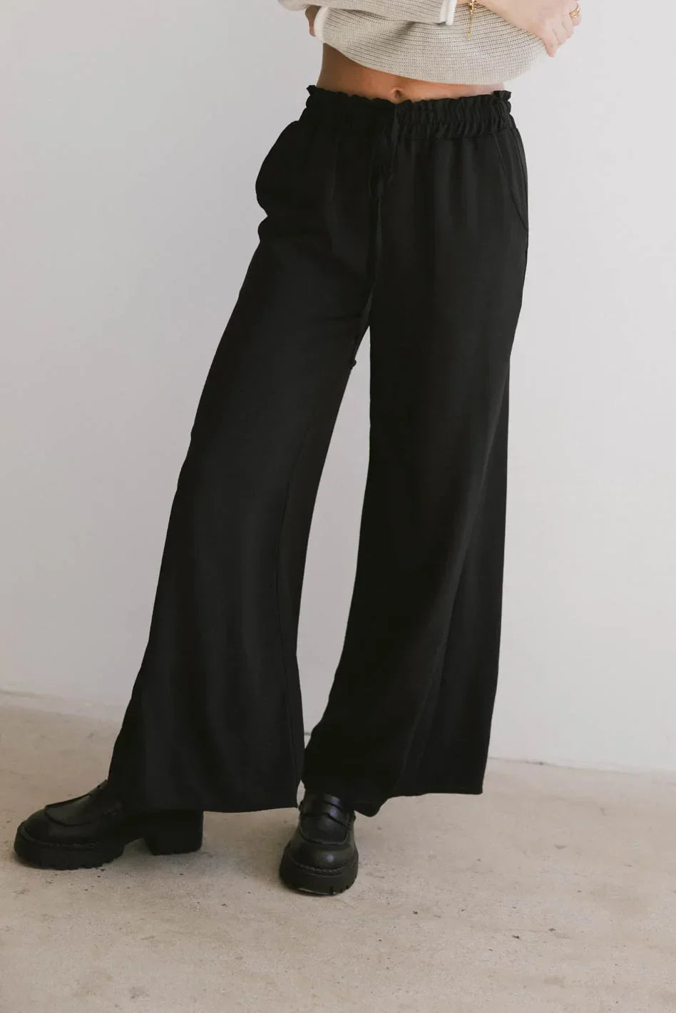 Mina Wide Leg Pants in Black FINAL SALE