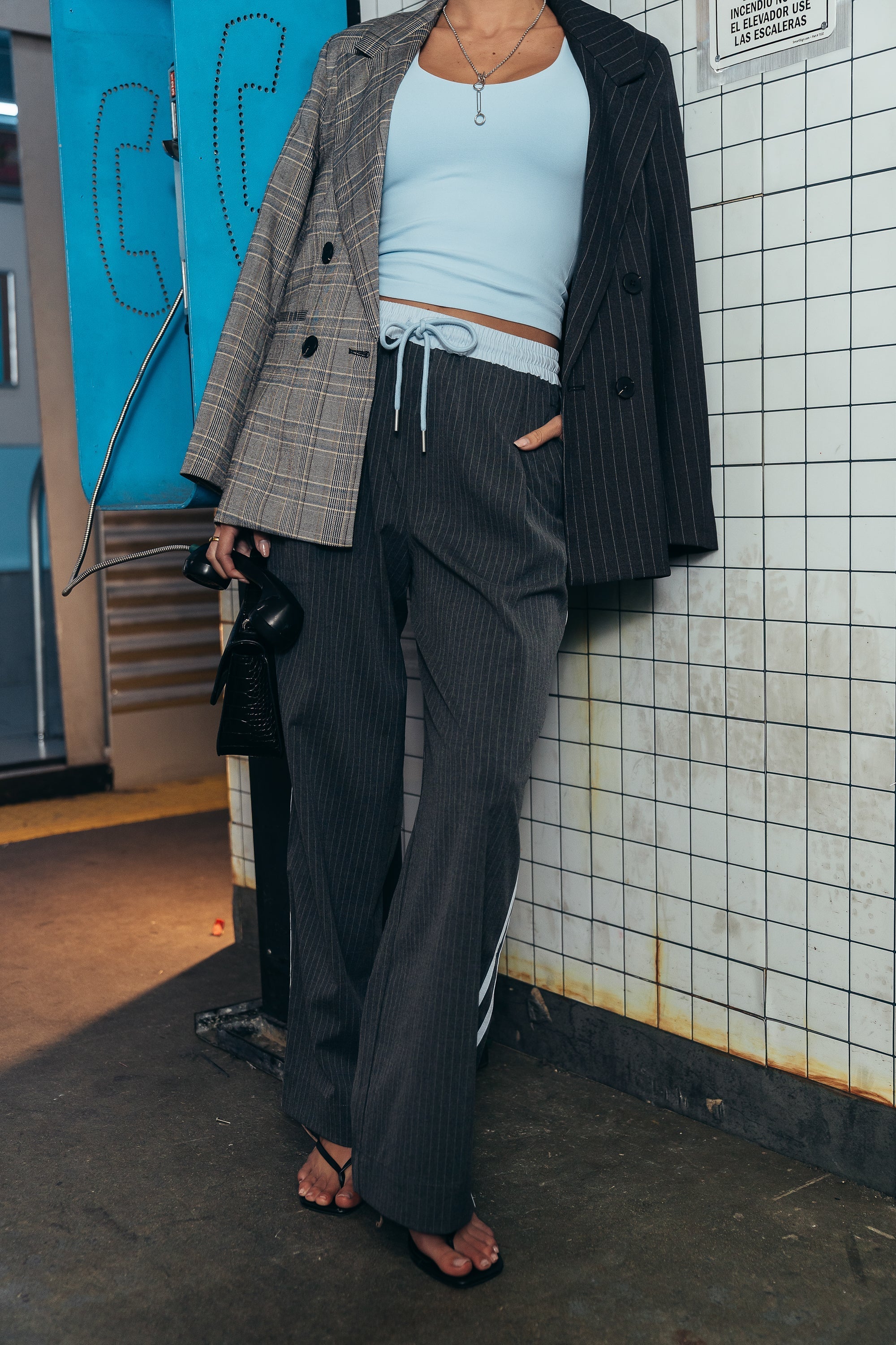 Connor Contrast Wide Leg Pants
