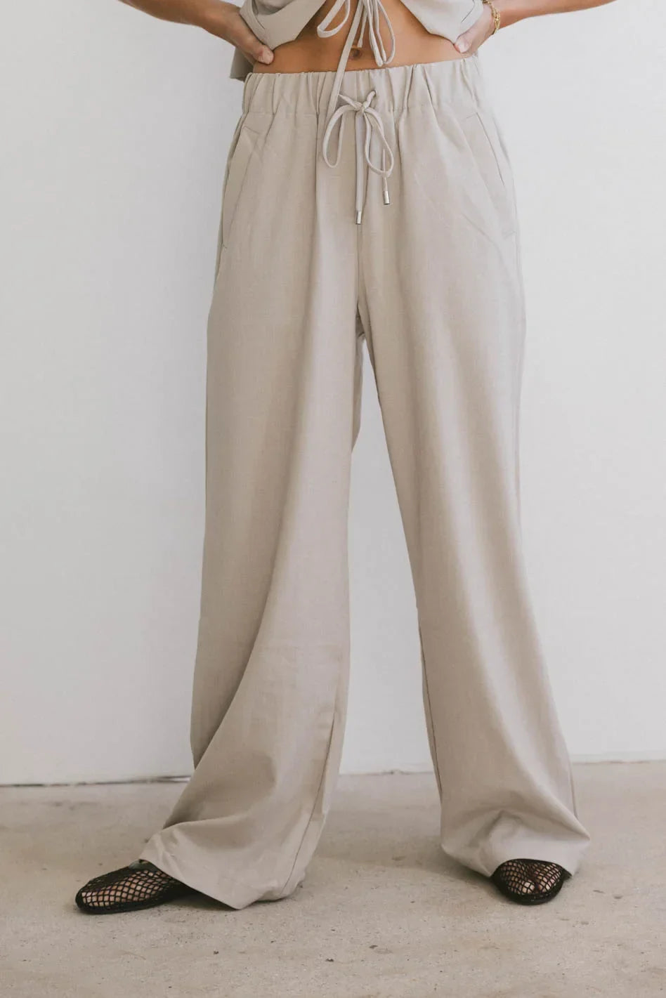 Eslyn Baggy Pants in Taupe FINAL SALE